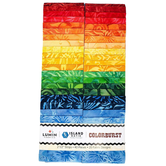 Island Batik - Colorburst - 20 Fabrics, 40 Total Strips