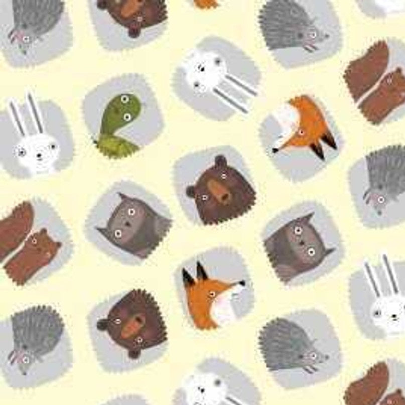 Benartex "Into The Woods" (Bears, Foxes, Turtles) Half-Yard Bundle - 10 Fabrics, 5 Total Yards