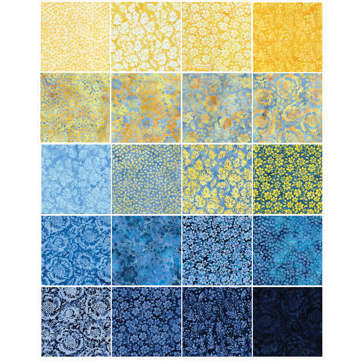 Island Batik - Countryside Charm - 20 Fabrics, 40 Total Strips