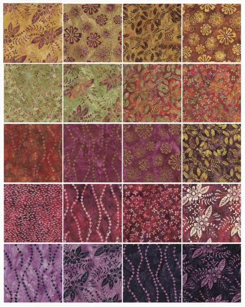 Island Batik - Earthly Enchantments - 20 Fabrics, 40 Total Strips