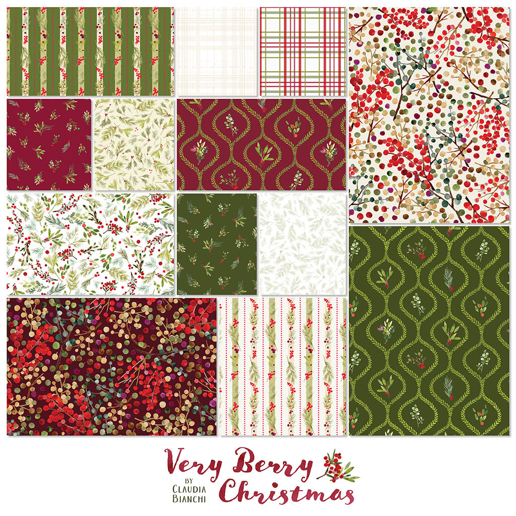 Clothworks - Very Berry Christmas - 40 Strips