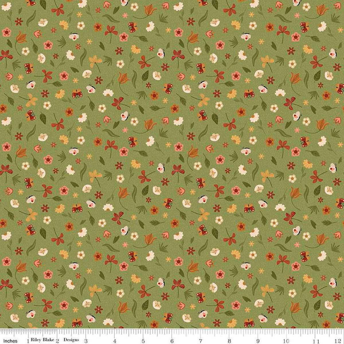 (2 yd) Riley Blake Created With Love C15975 Grass Bloom & Grow