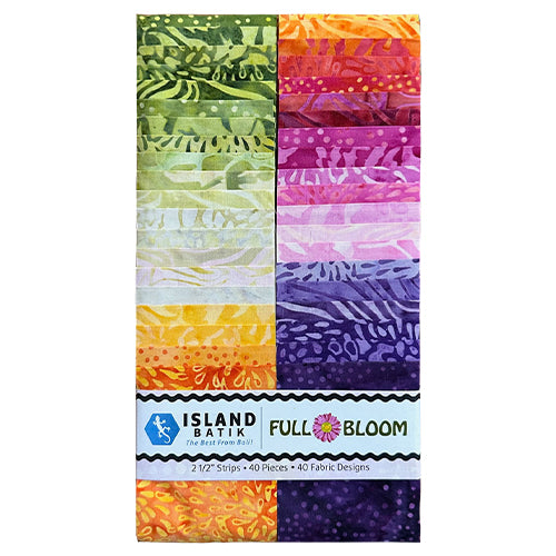 Island Batik - Full Bloom - 40 Fabrics, 40 Total Strips
