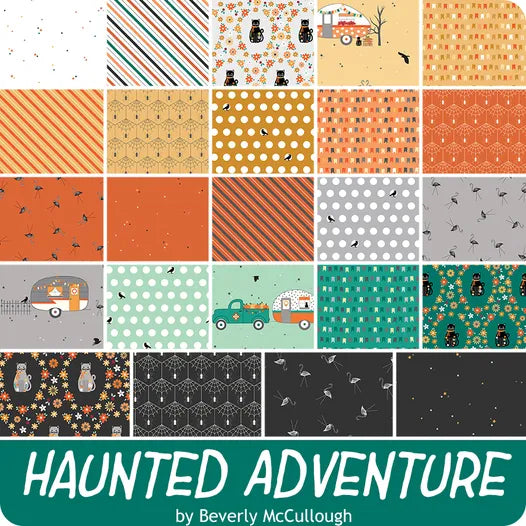 Riley Blake Haunted Adventure - 40 Strip Rolie Polie