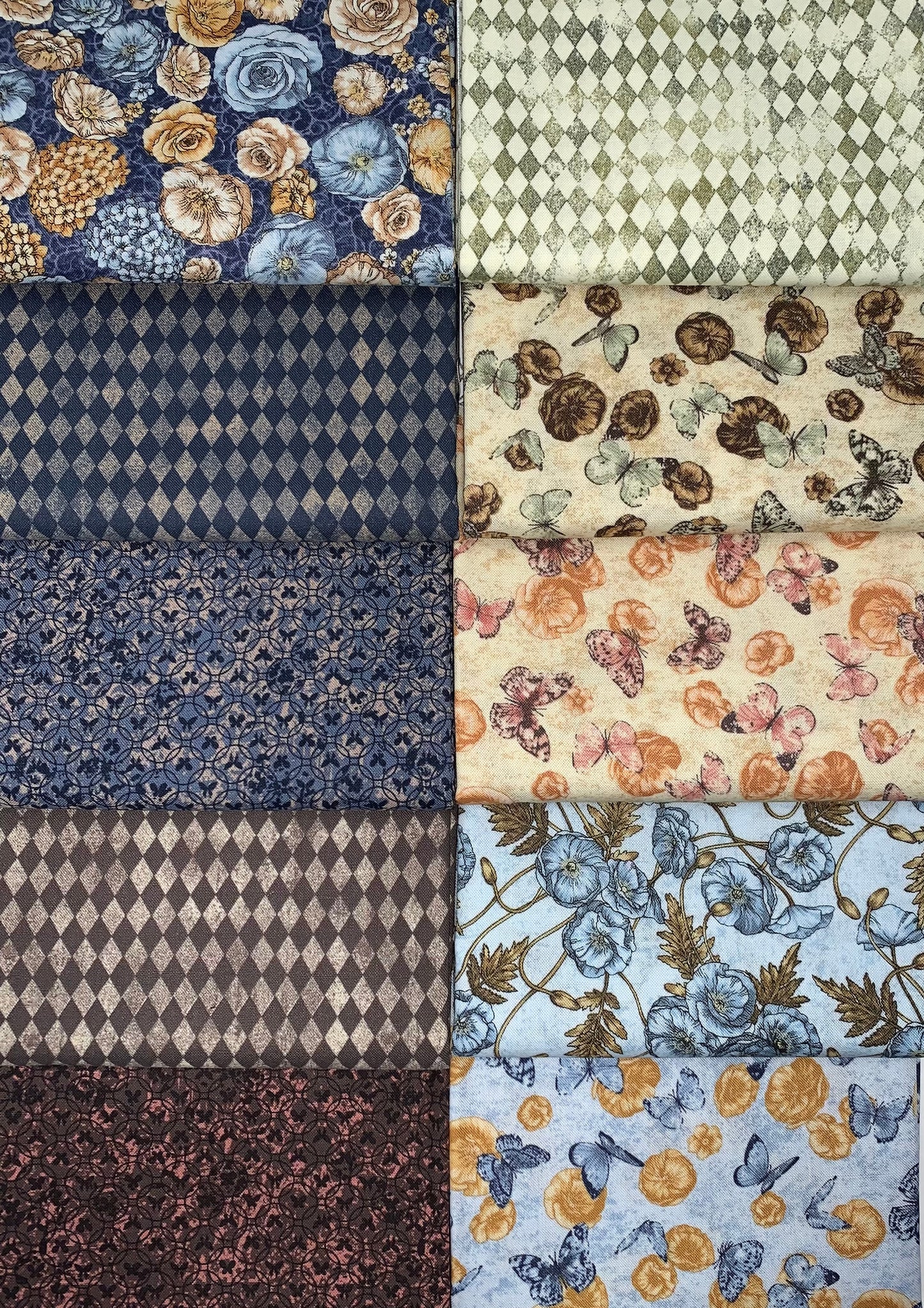 Choice Gallery "Romantic Garden" Half-yard Bundle - 10 Fabrics, 5 Total Yards