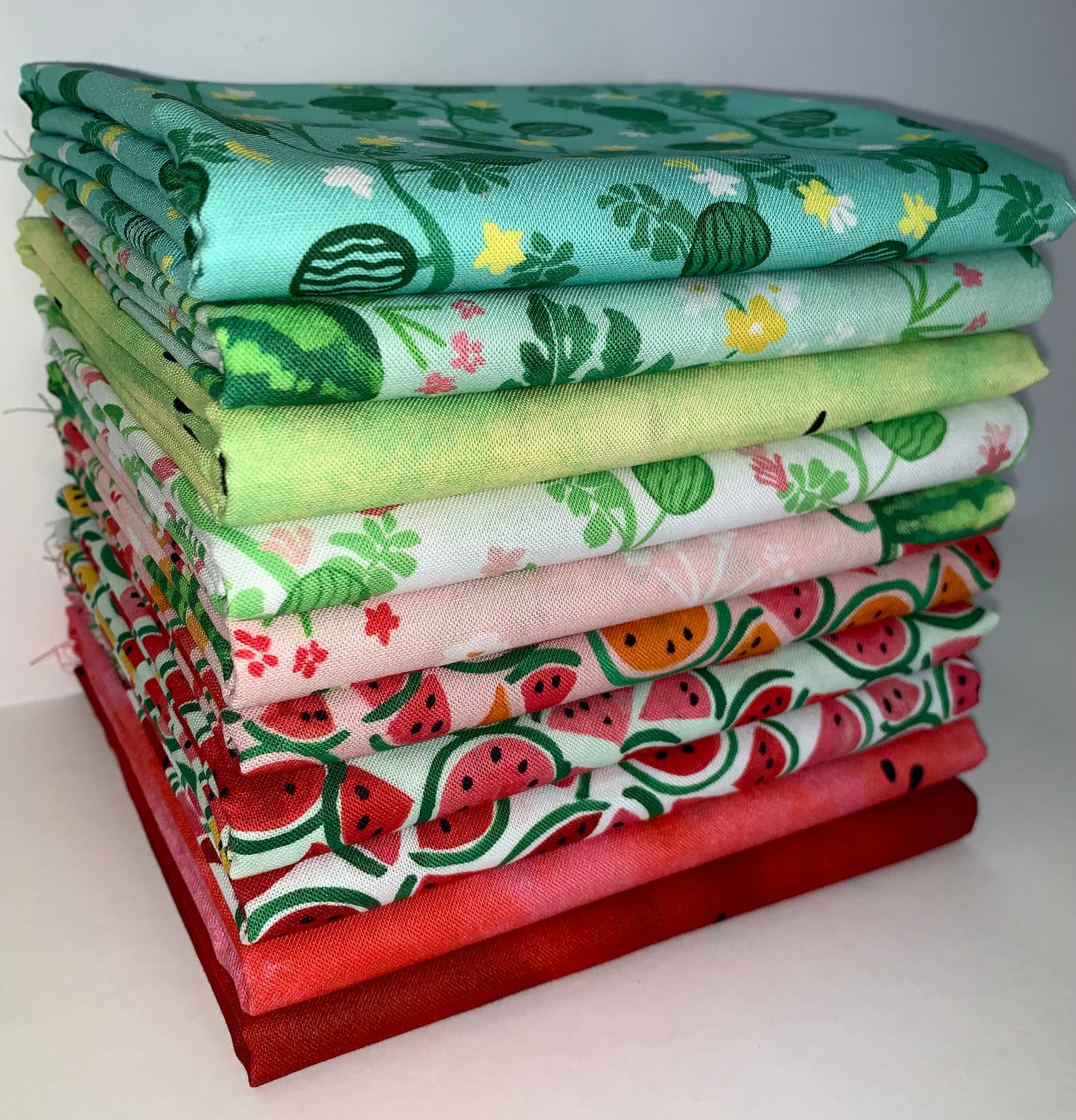 Robert Kaufman "Sweetness" (Summer Watermelon) Half-Yard Bundle - 10 Fabrics, 5 Total Yards