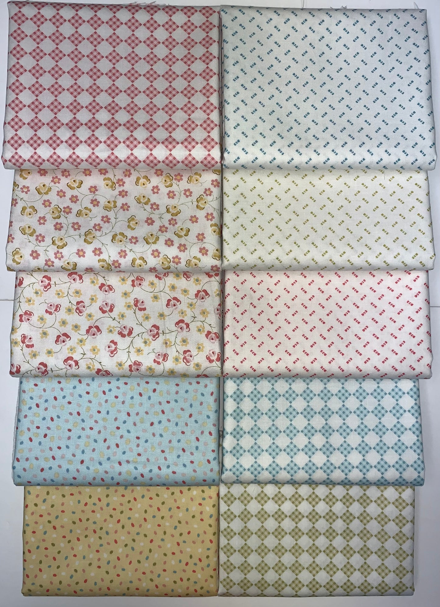 Andover/Makower UK "Welcome Spring" Half-yard Bundle - 10 Fabrics, 5 Total Yards