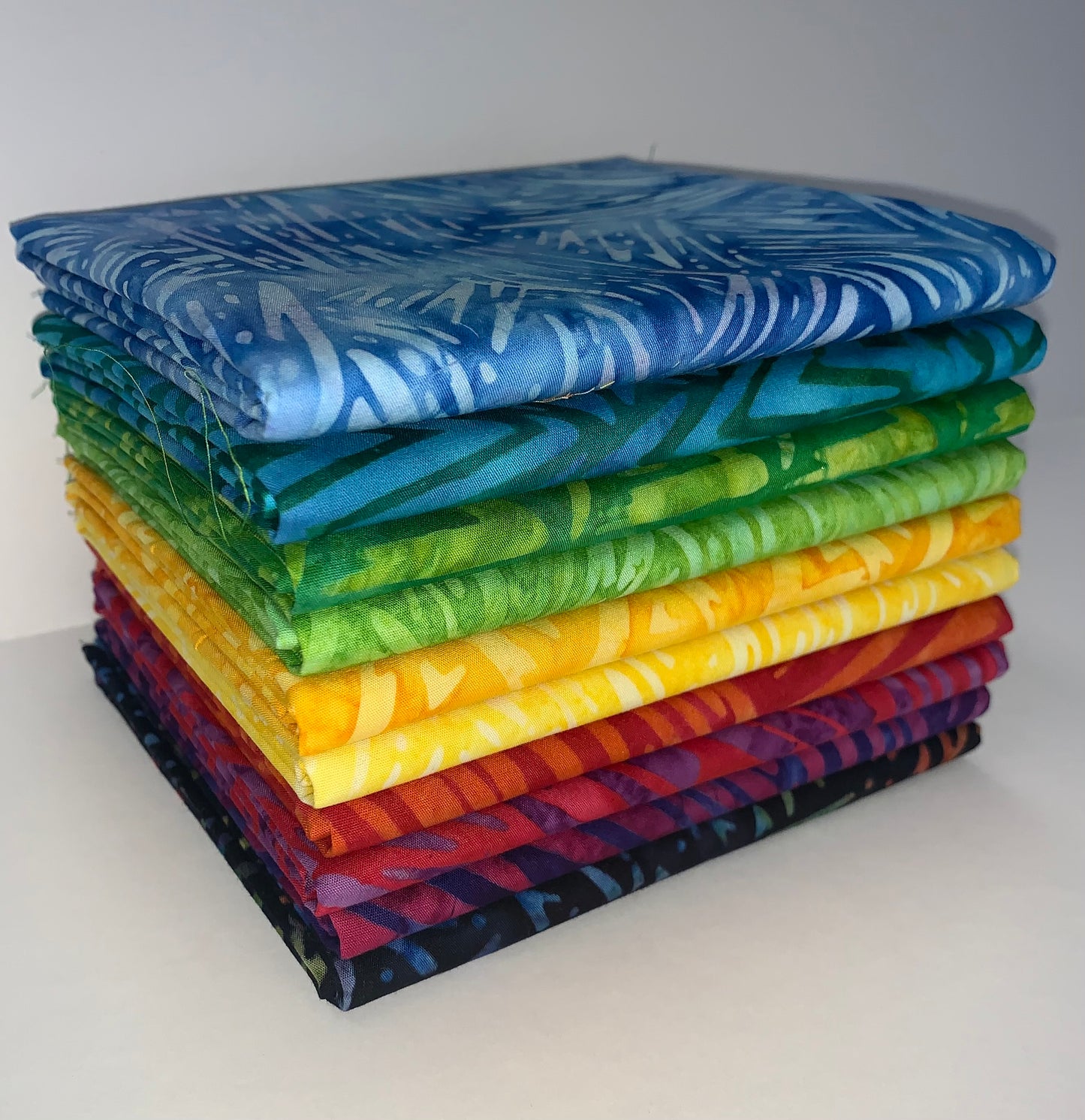 Robert Kaufman Artisan Batik "Velocity" (Bright) Half-yard Bundle - 10 Fabrics, 5 Total Yards