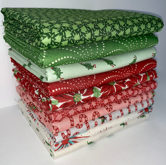 Andover/Makower UK "Retro Ho-Ho" Half-yard Bundle - 10 Fabrics, 5 Total Yards
