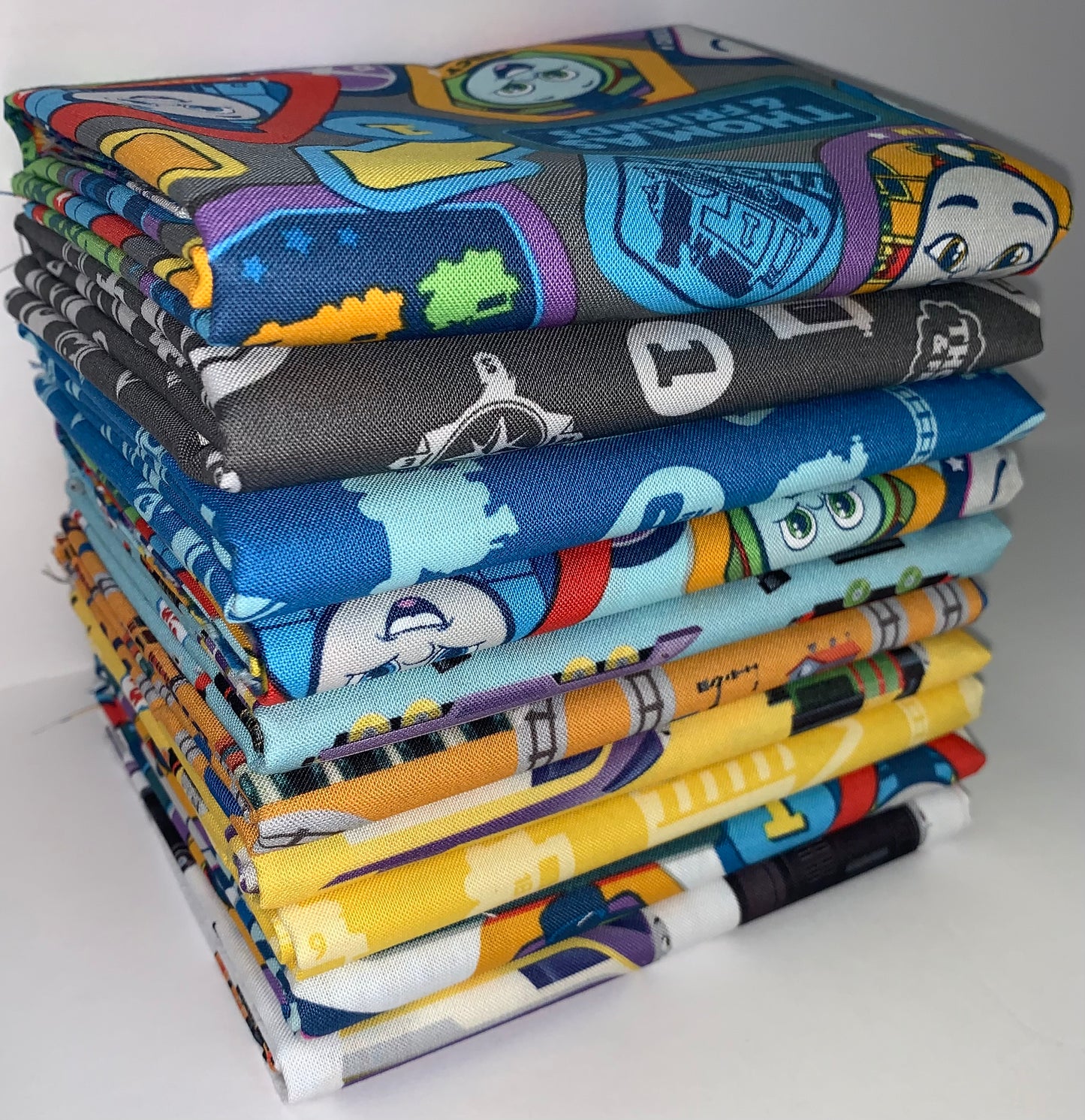 Riley Blake "Thomas & Friends Full Steam Ahead" Half-yard Bundle - 10 Fabrics, 5 Total Yards