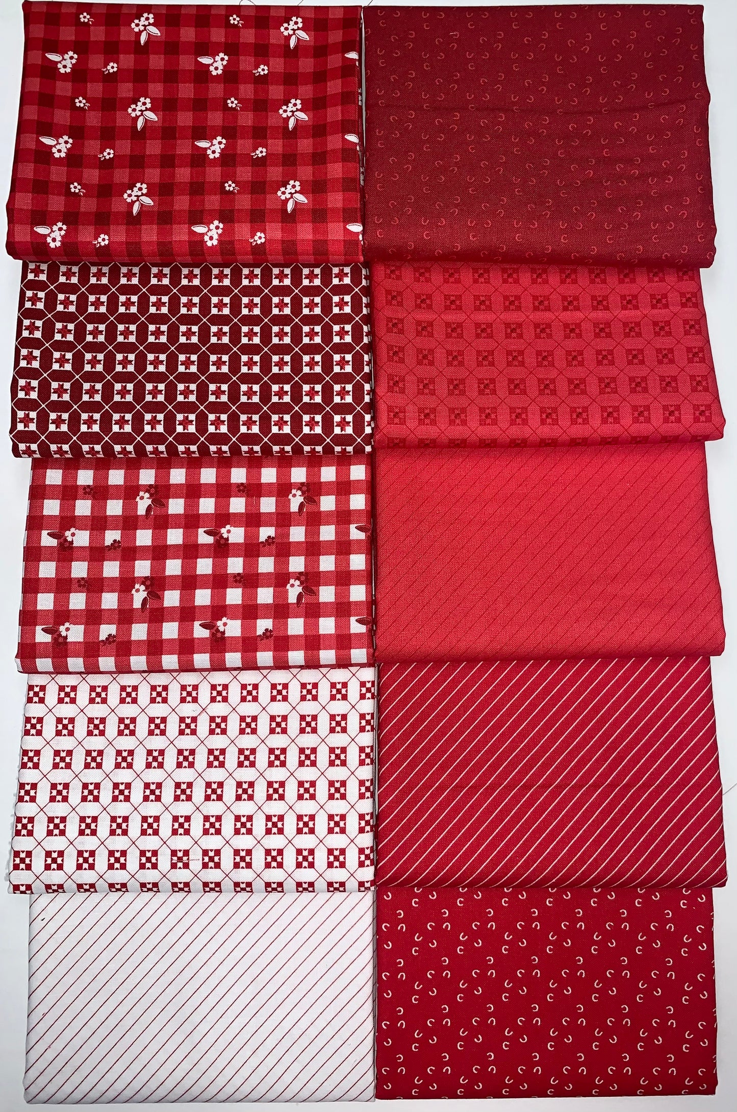 Riley Blake "Cheerfully Red" Half-yard Bundle - 10 Fabrics, 5 Total Yards