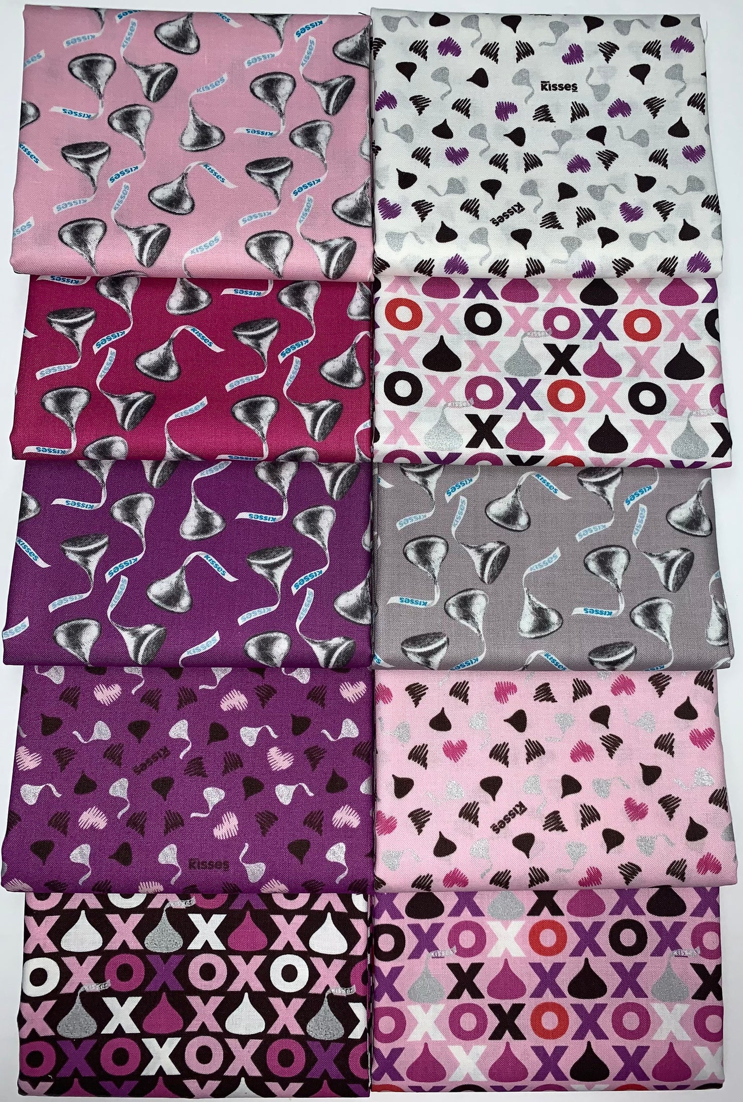 Riley Blake "Celebrate With Hershey - Valentine's" Half-yard Bundle - 10 Fabrics, 5 Total Yards