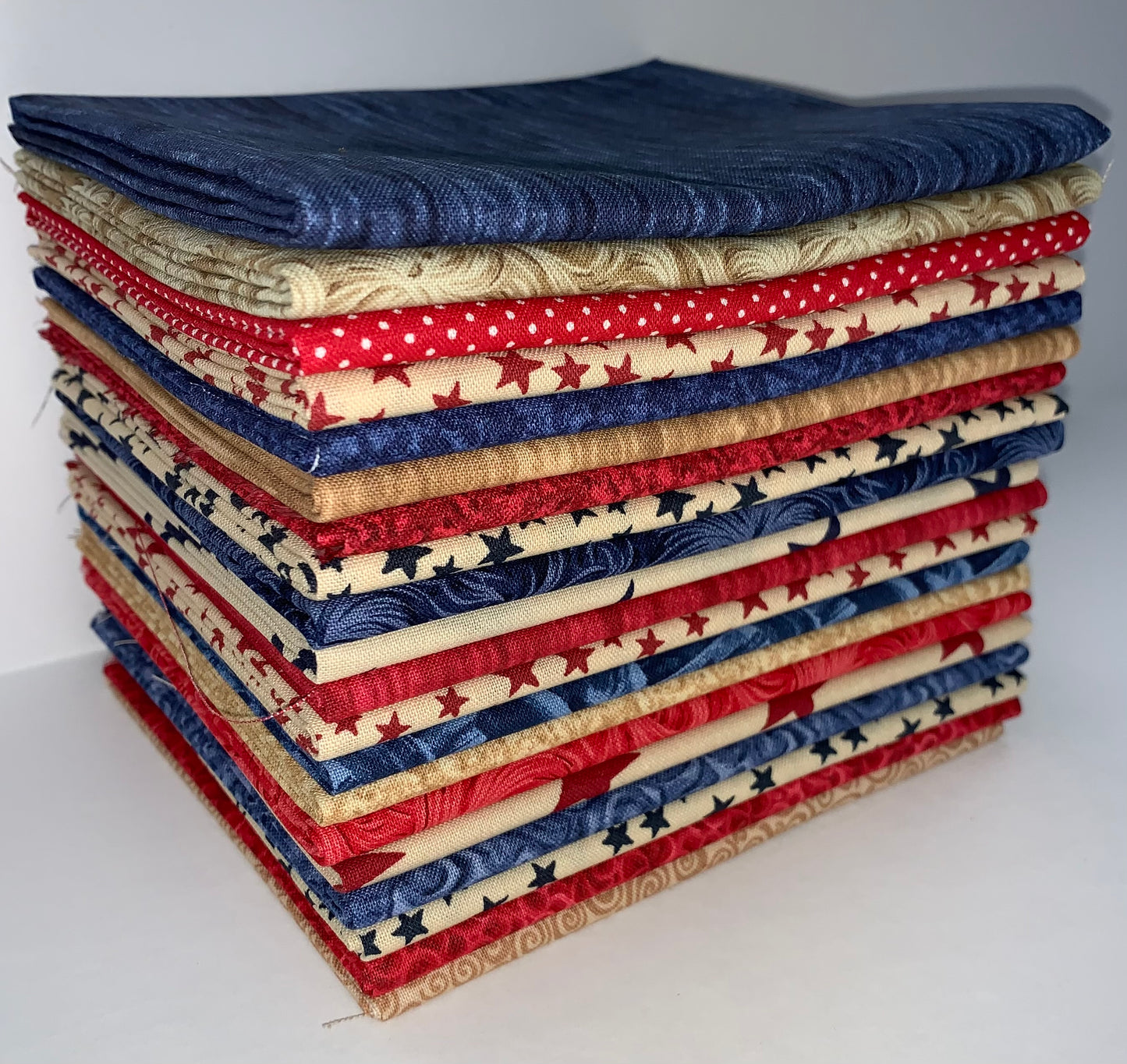 Vintage Patriotic Palette Fat Quarter Bundle - 20 Total Fat Quarters