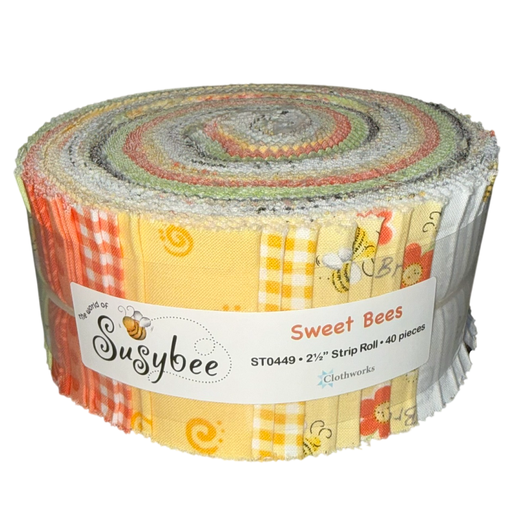 Clothworks - Sweet Bees - 40 Strip Roll