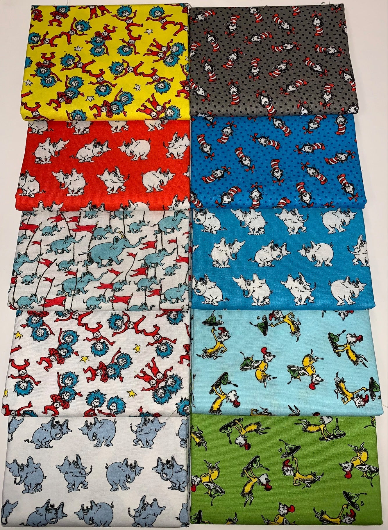 Robert Kaufman "A Little Dr. Seuss" Half-Yard Bundle - 10 Fabrics, 5 Total Yards