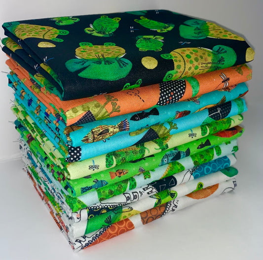 Benartex "Frogtastic" Half-Yard Bundle - 10 Fabrics, 5 Total Yards