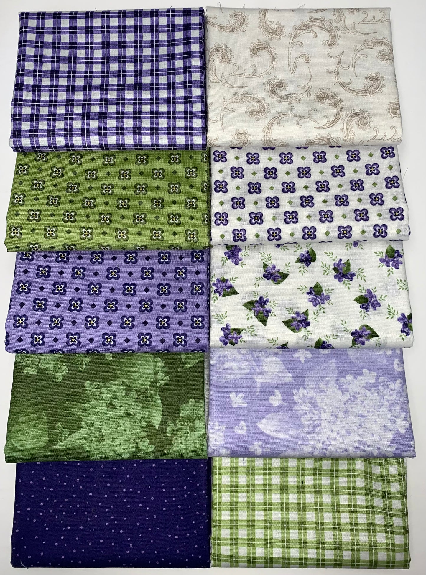 Robert Kaufman Flowerhouse: "Elizabeth" Half-Yard Bundle - 10 Fabrics, 5 Total Yards