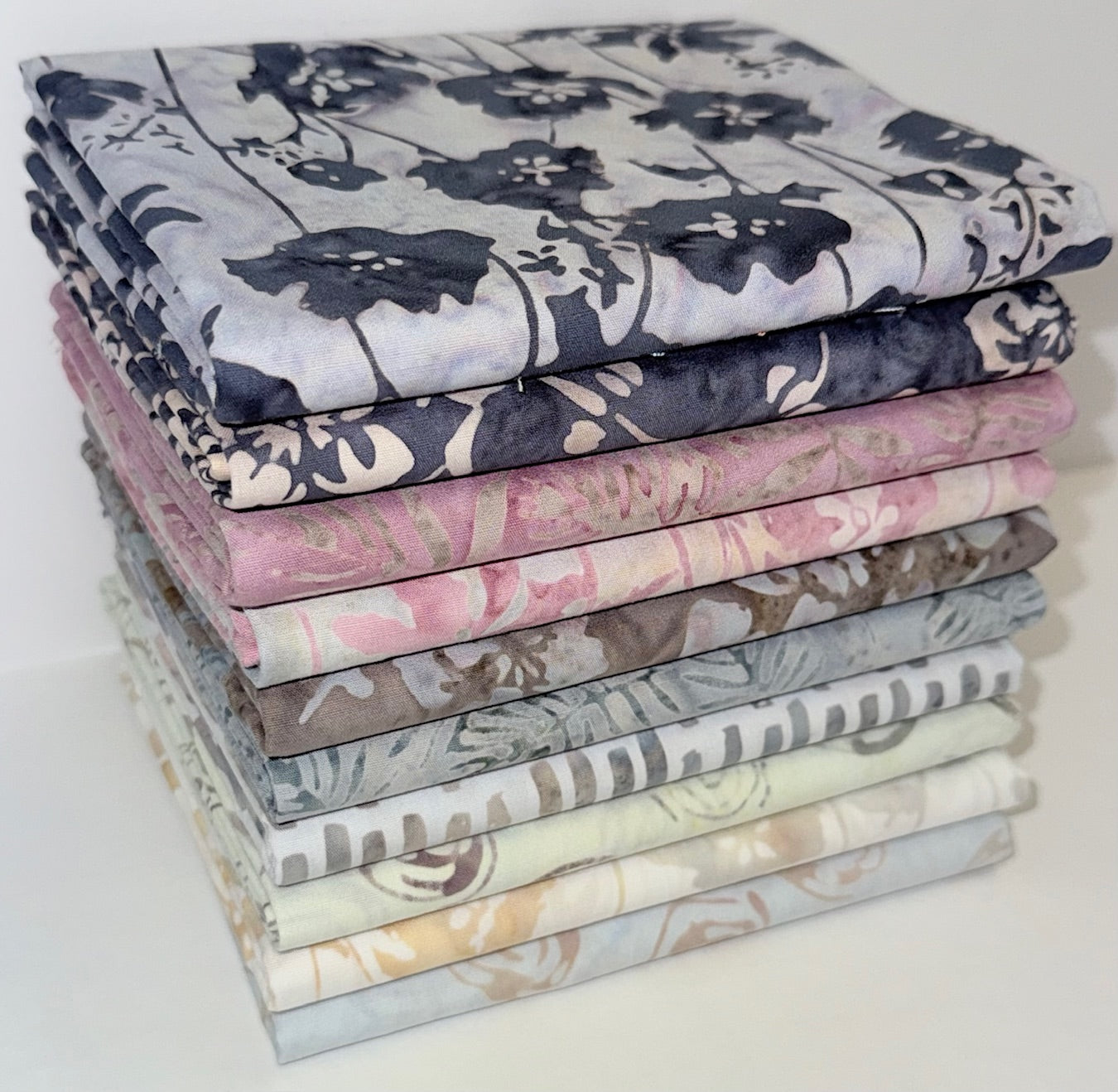 Anthology Batiks "Faye" Half-yard Bundle - 10 Fabrics, 5 Total Yards