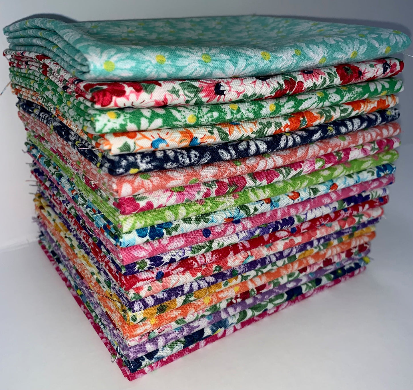 Bright Florals Fat Quarter Bundle - 20 Fabrics, 20 Total Fat Quarters