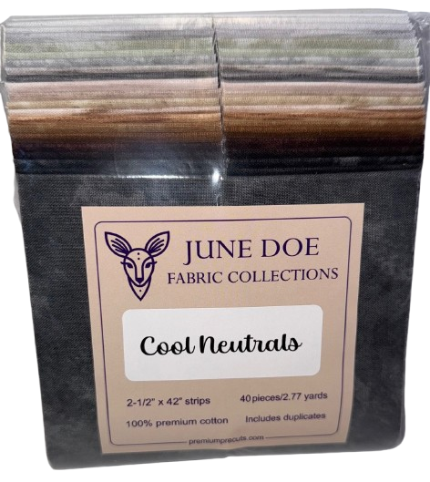 June Doe Fabric Collections - Cool Neutrals - 40-Strip Pack - Back In Stock Shortly!