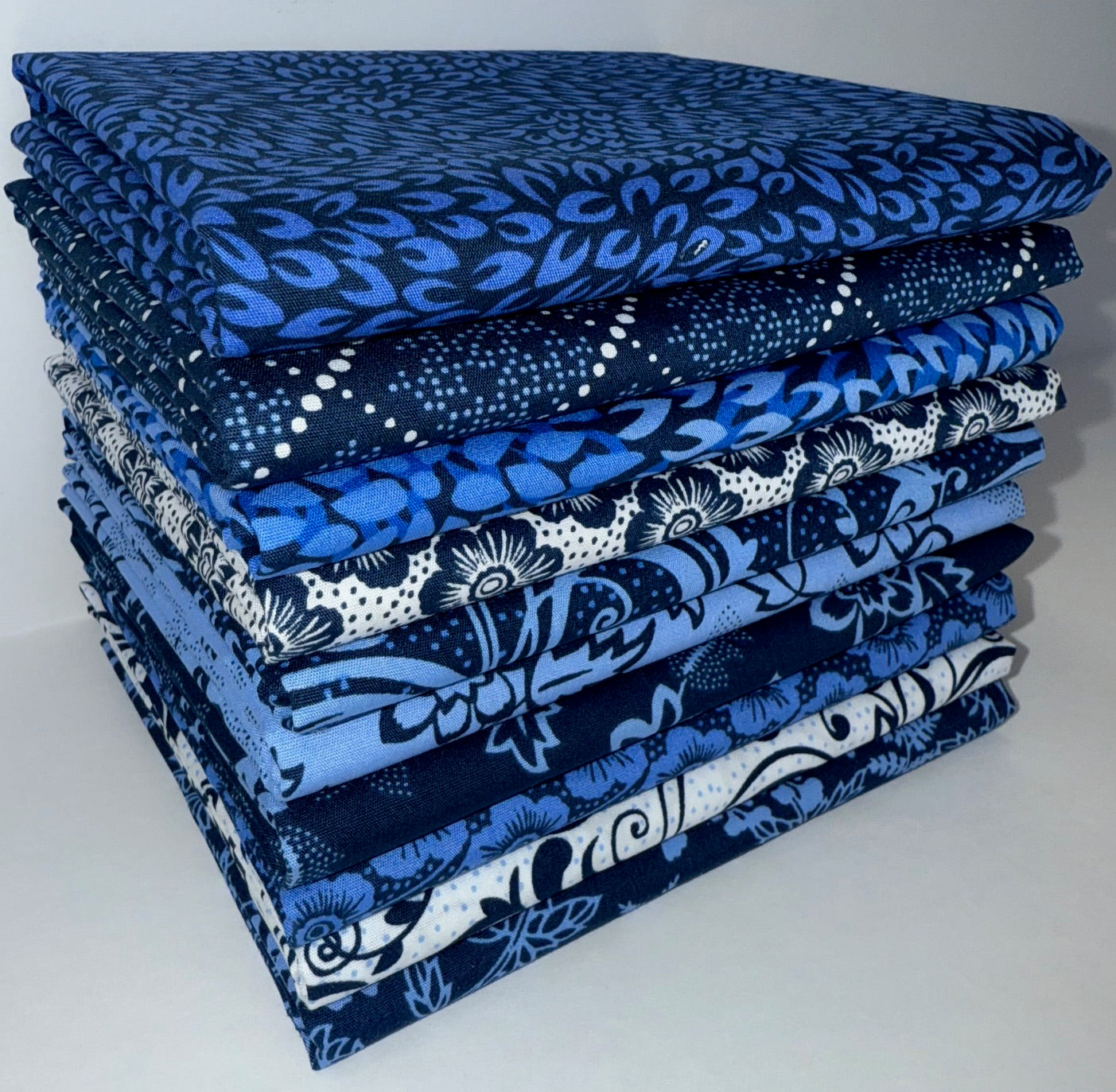 Benartex "Blue Rhapsody" Half-Yard Bundle - 10 Fabrics, 5 Total Yards