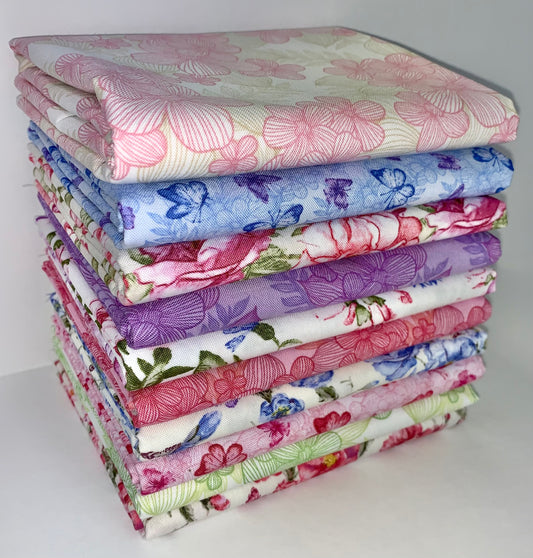 Benartex "Judy's Bloom" Half-Yard Bundle - 10 Fabrics, 5 Total Yards