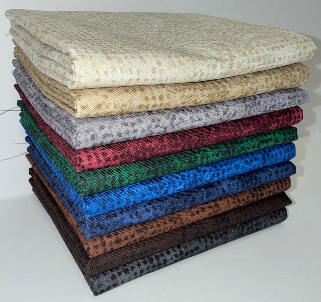 Andover/Makower UK "Tic Tac (Cool)" Half-yard Bundle - 10 Fabrics, 5 Total Yards