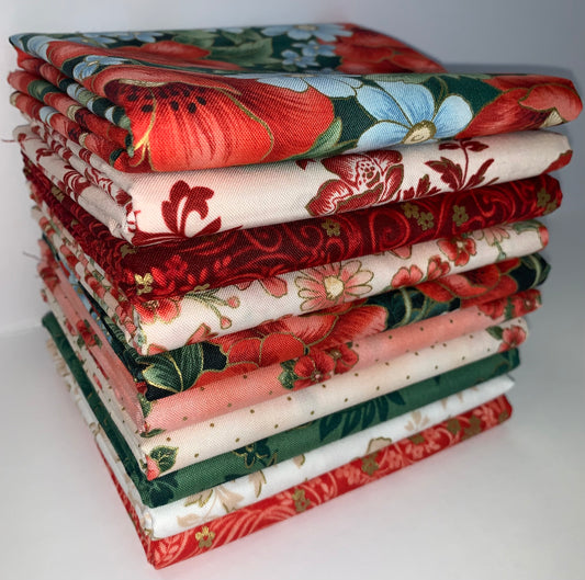 Robert Kaufman "Poppy Hill" Half-Yard Bundle - 10 Fabrics, 5 Total Yards