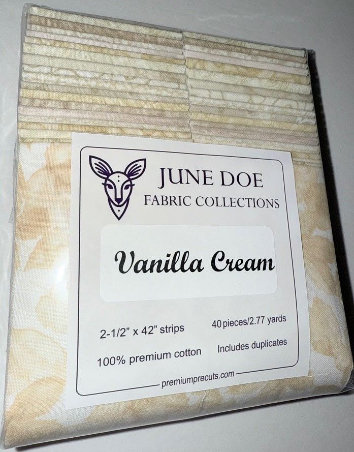 June Doe Fabric Collections - Vanilla Cream - 40-Strip Pack