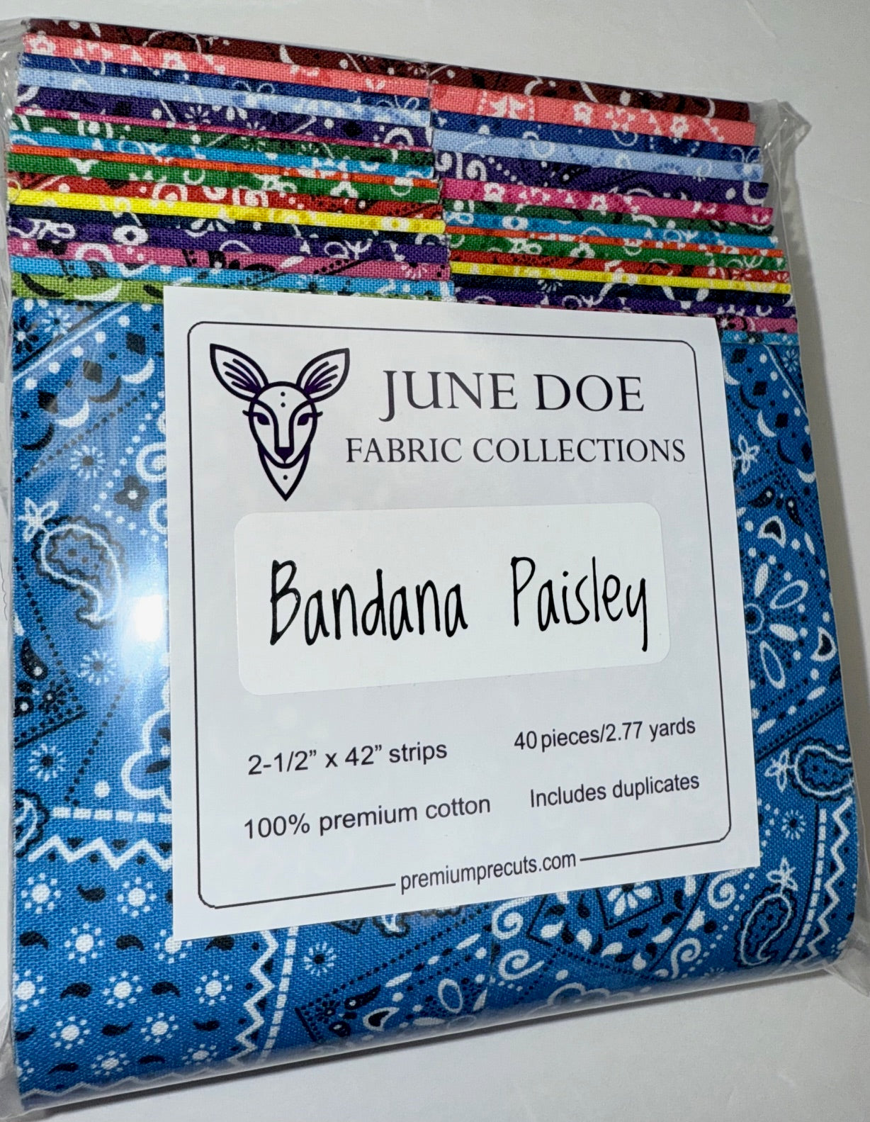 June Doe Fabric Collections - Bandana Paisley - 40-Strip Pack