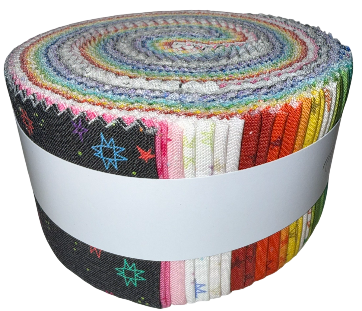 Timeless Treasures/Dear Stella - Quiltstellation by Pammie Jane - 40 2.5" Strips/Jelly Roll