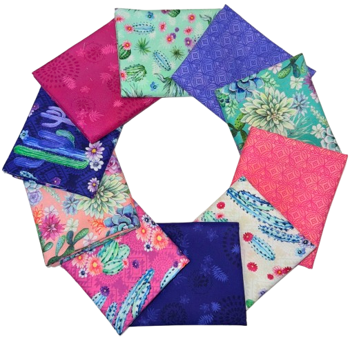 Robert Kaufman "Desert Blooms" Half-Yard Bundle - 10 Fabrics, 5 Total Yards