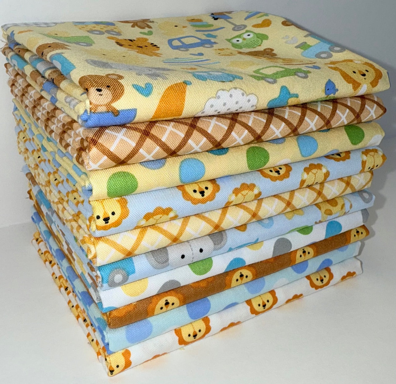 Riley Blake "Special Delivery" (Baby Boy) Half-yard Bundle - 10 Fabrics, 5 Total Yards