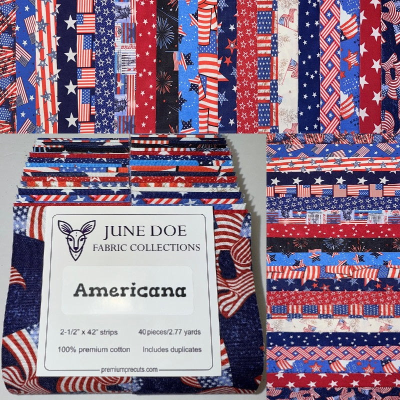 June Doe Fabric Collections - Americana - 40-Strip Pack