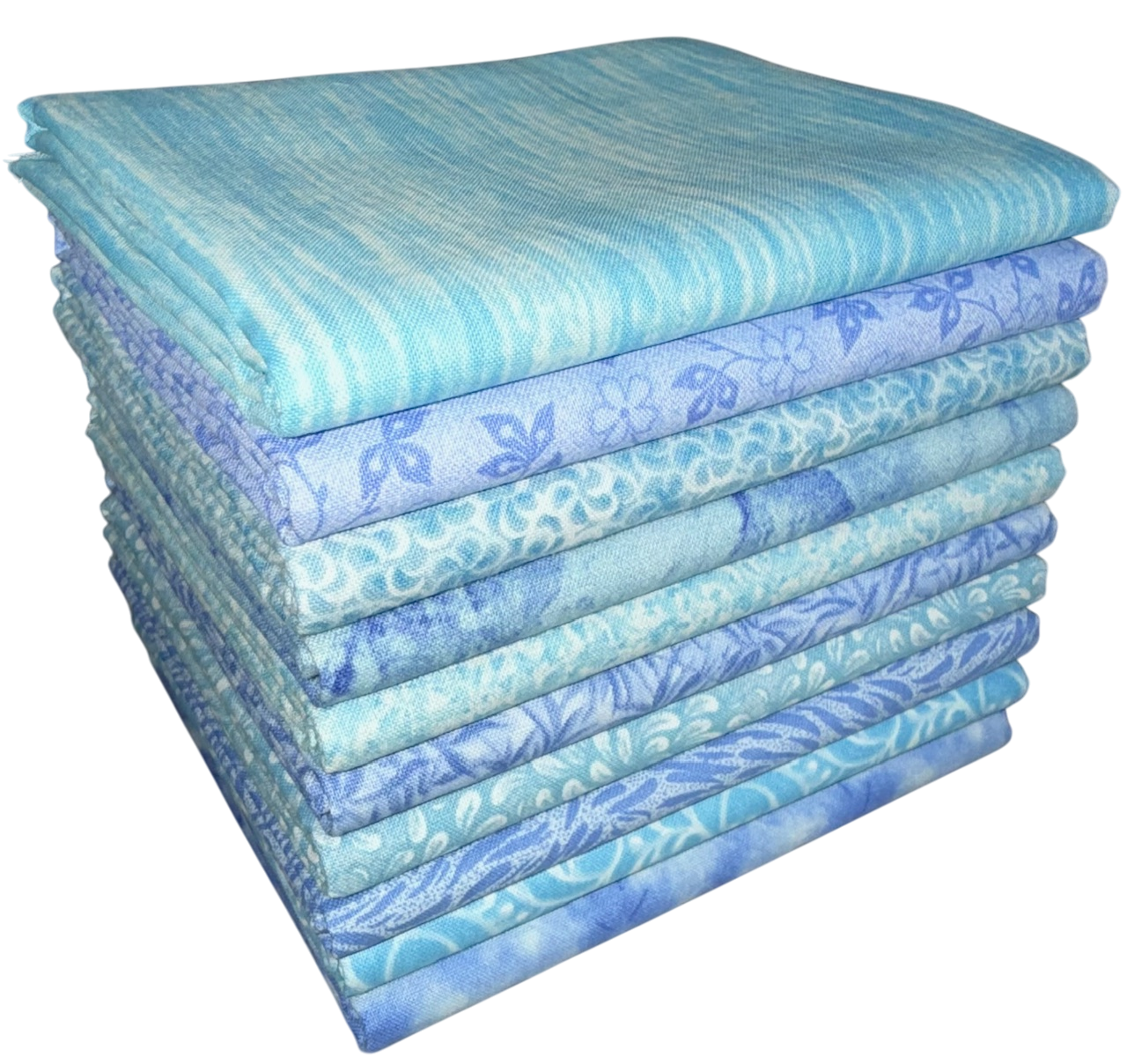 Basic Colors - Sky (Lt. Blue) Half-yard Bundle - 10 Fabrics, 5 Total Yards