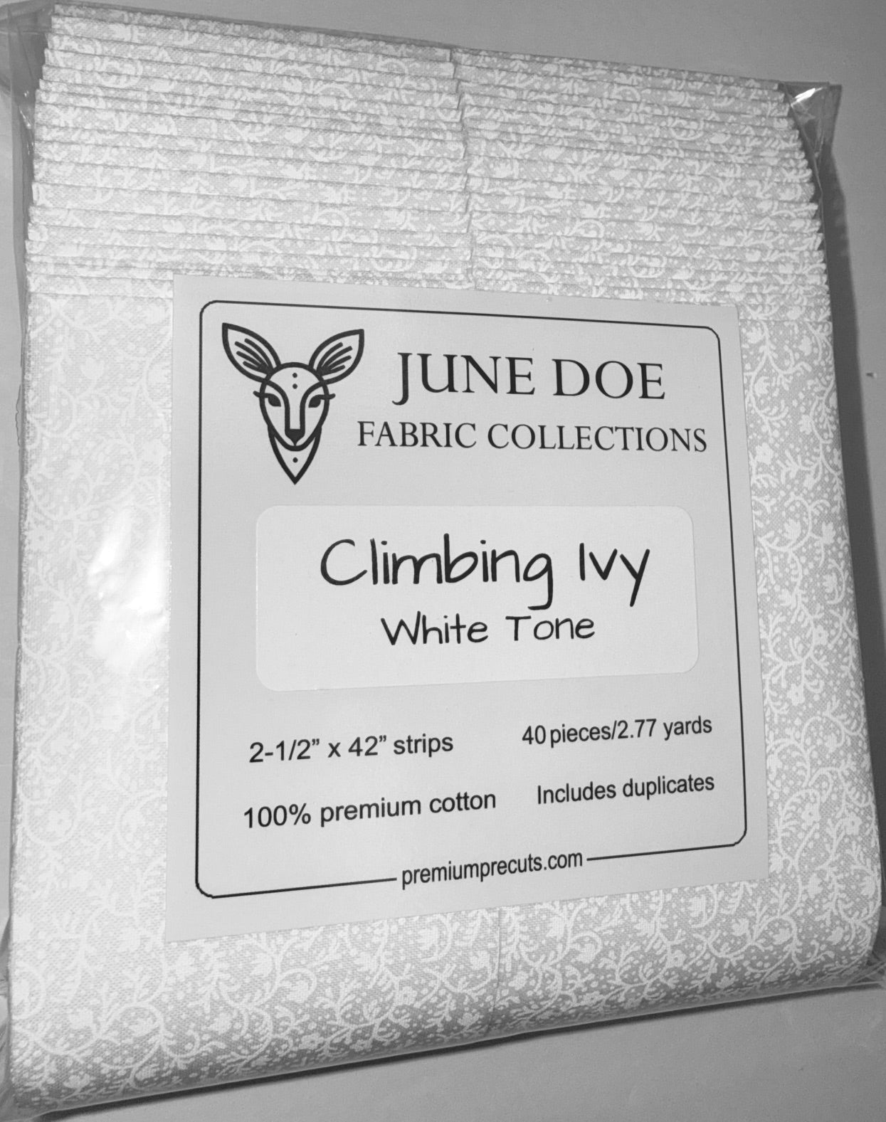June Doe Fabric Collections - Climbing Ivy (White Tone) - 40-Strip Pack