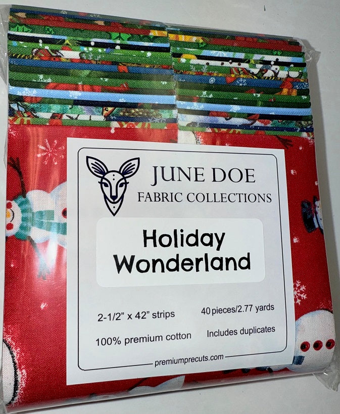 June Doe Fabric Collections - Holiday Wonderland - 40-Strip Pack