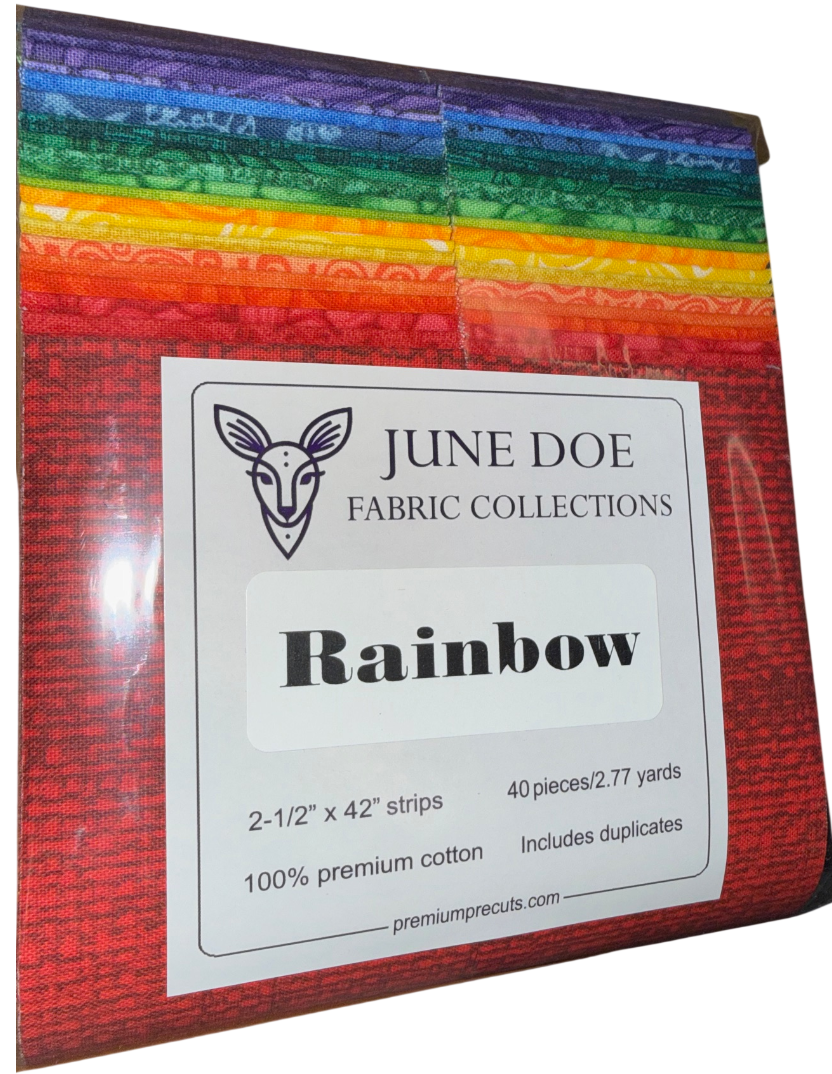 June Doe Fabric Collections - Rainbow - 40-Strip Pack