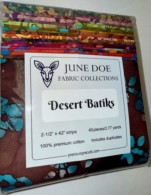 June Doe Fabric Collections - Desert Batiks - 40-Strip Pack