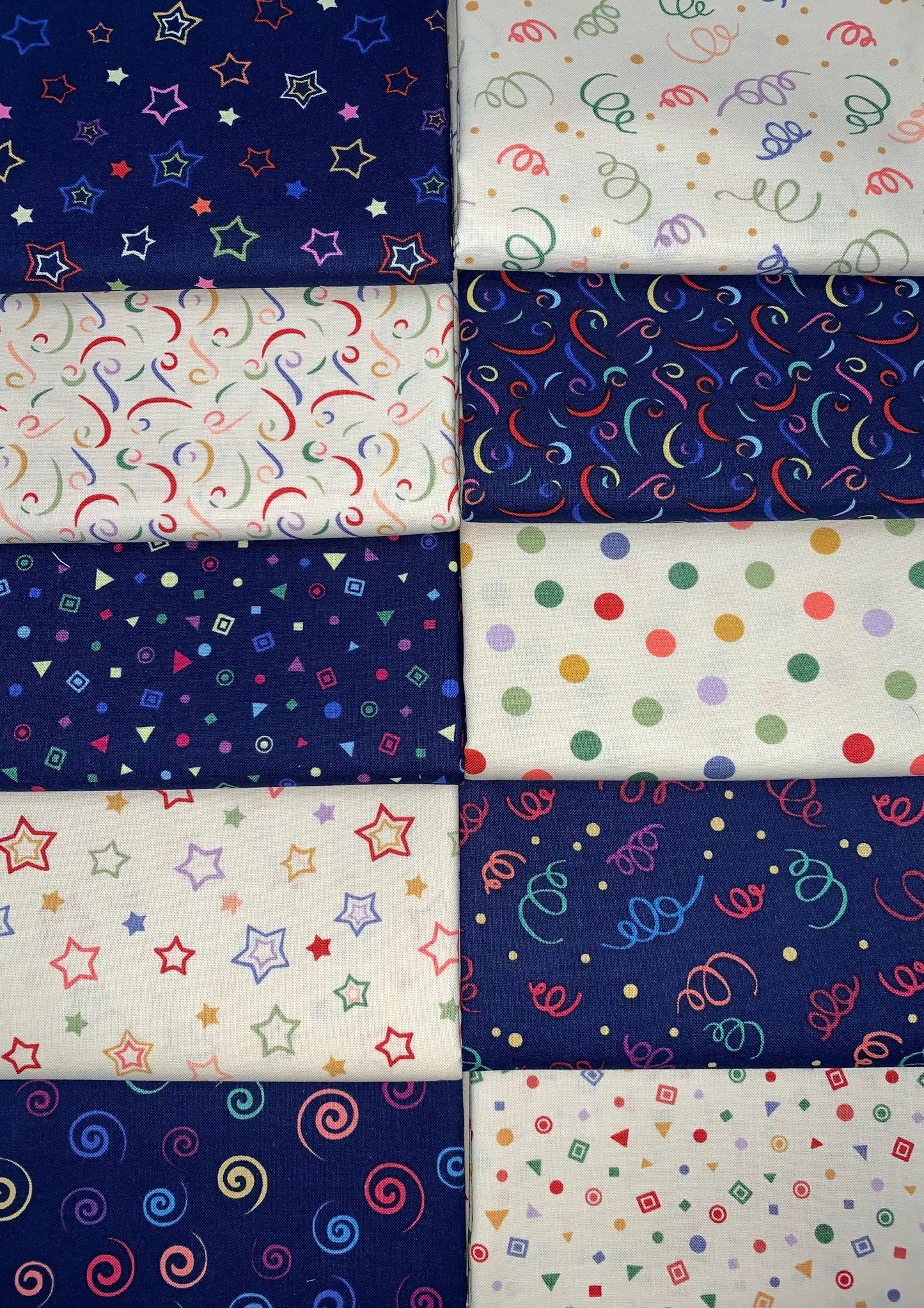 Choice "Celebration" Half-yard Bundle - 10 Fabrics, 5 Total Yards