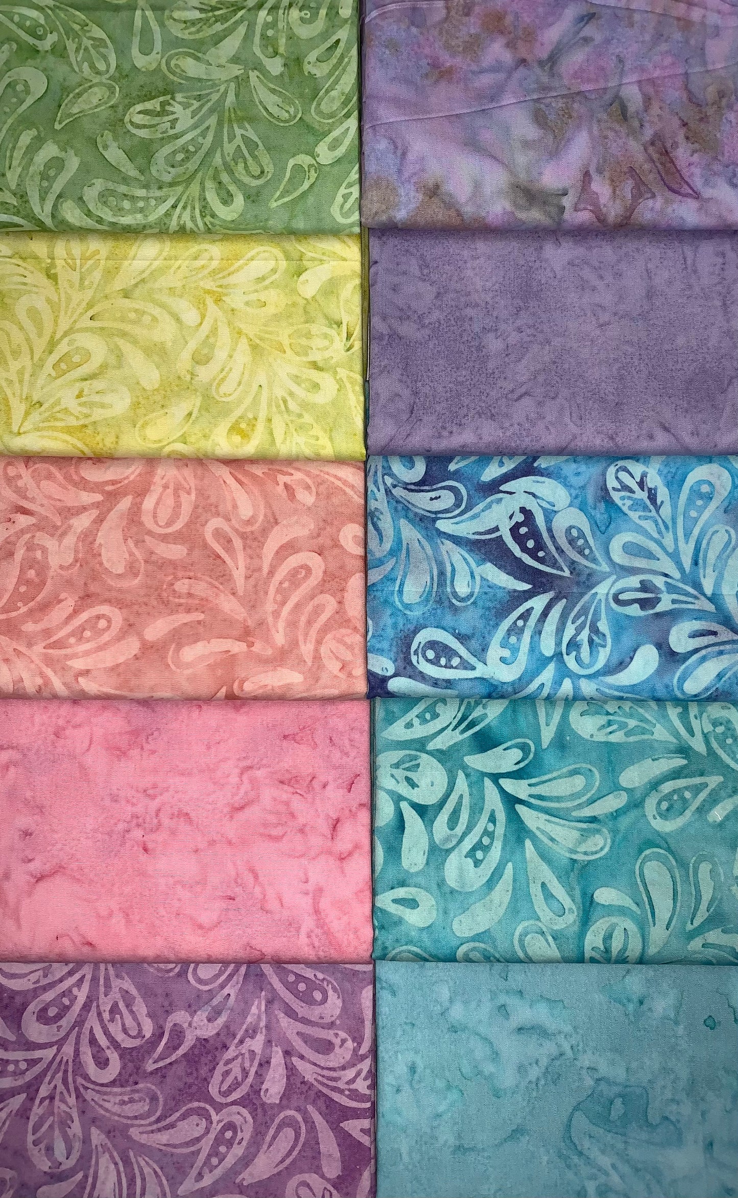 Benartex Bali Batik "Sorbet" Half-yard Bundle - 10 Fabrics, 5 Total Yards