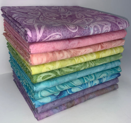 Benartex Bali Batik "Sorbet" Half-yard Bundle - 10 Fabrics, 5 Total Yards