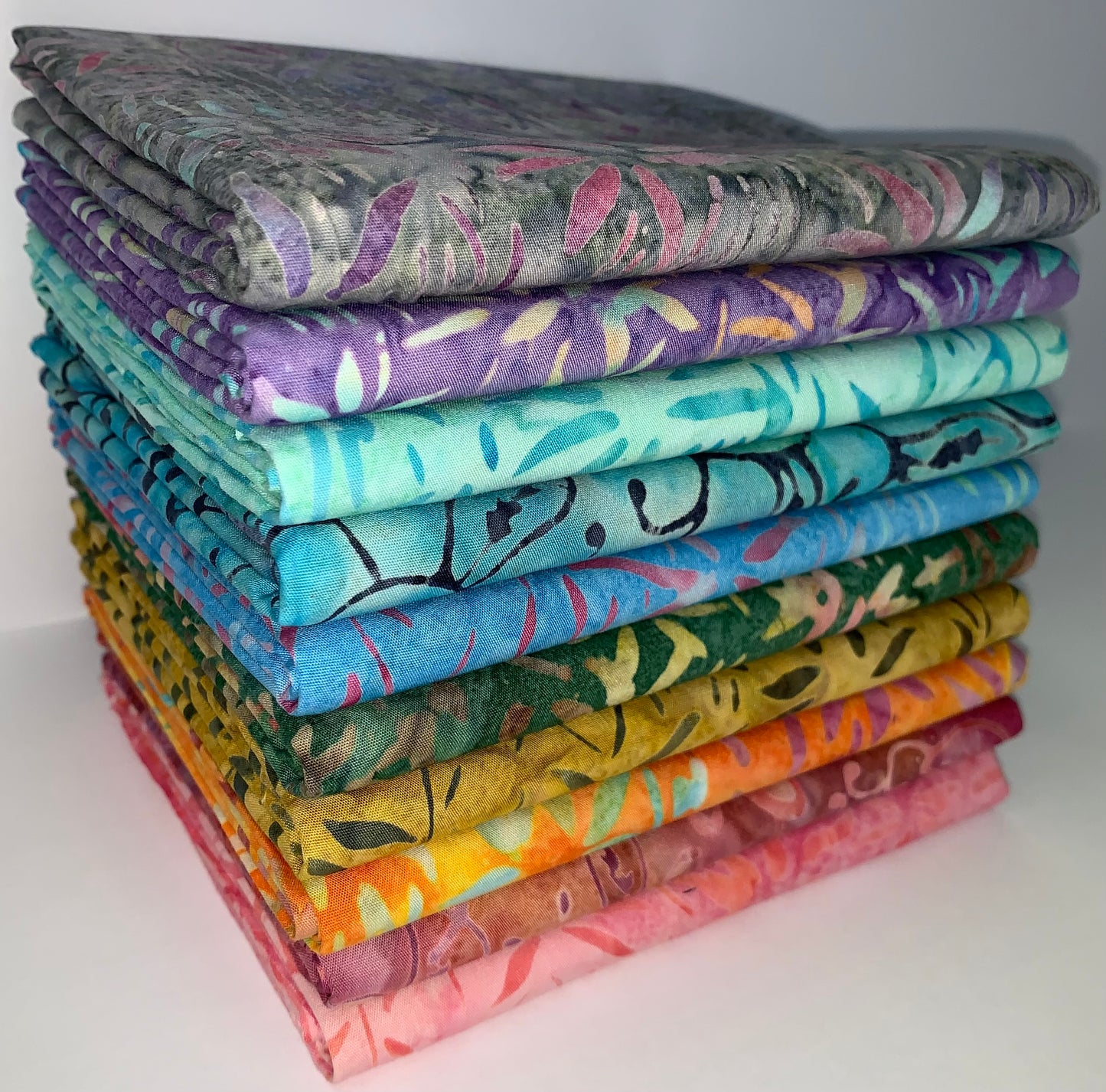 Benartex Bali Batik "Bamboo" Half-yard Bundle - 10 Fabrics, 5 Total Yards