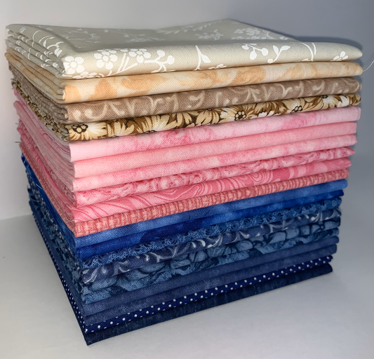 Denim & Lace Fat Quarter Bundle - 20 Fabrics, 20 Total Fat Quarters