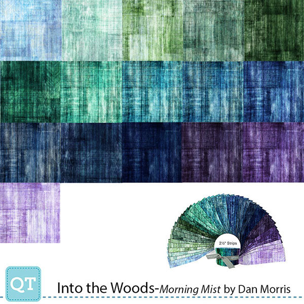 Quilting Treasures QT Fabrics - Into The Woods MORNING MIST by Dan Morris - 40 Strip Jelly Roll