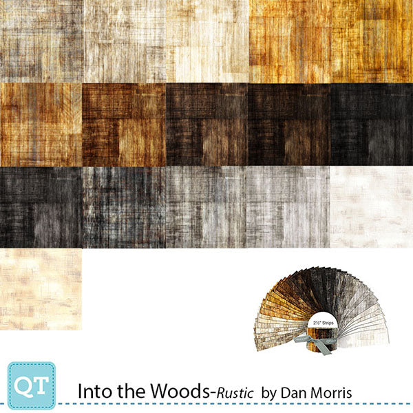 Quilting Treasures QT Fabrics - Into The Woods Rustic by Dan Morris - 40 Strip Jelly Roll