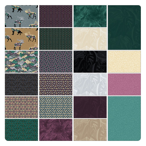 Charm Pack 5x5 Squares - Benartex Into The Wild - 40 5" Squares