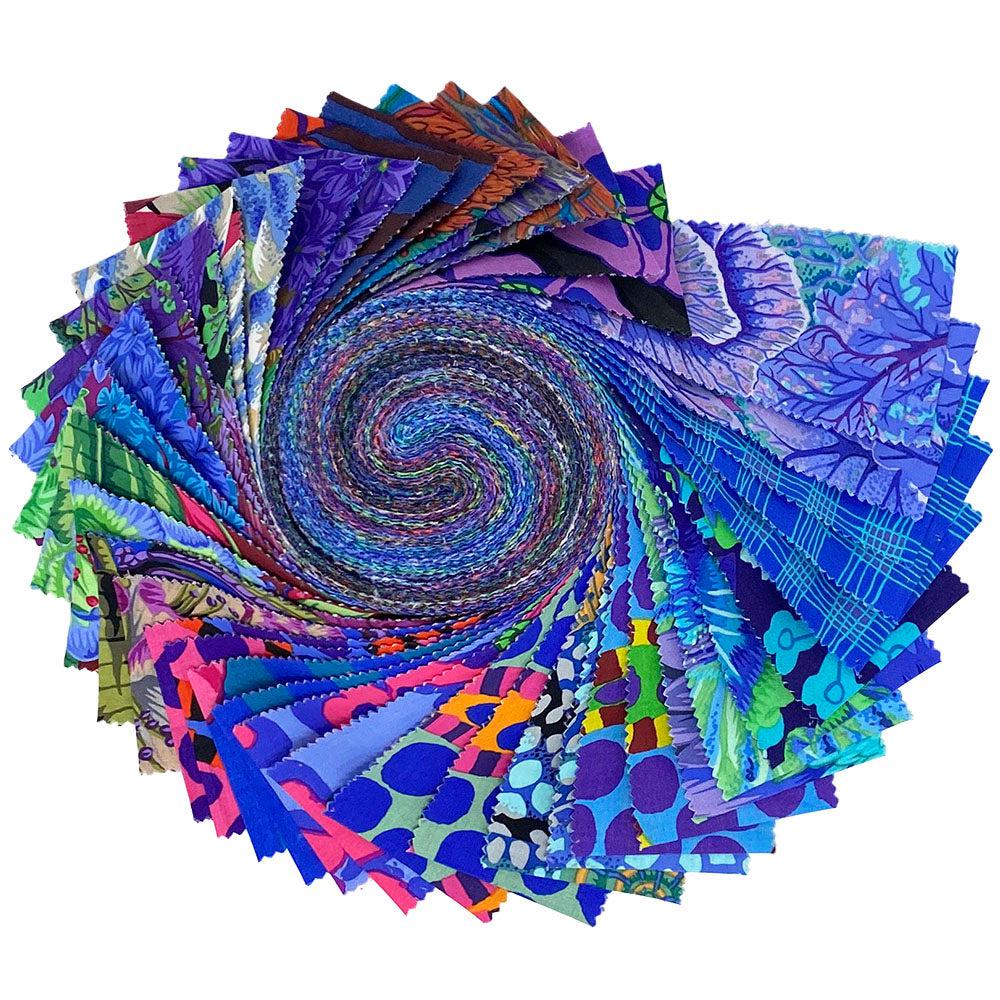 Free Spirit - "Cool" Colorway August 2023 by Kaffe Fassett Collective - 40 Strip Design Roll