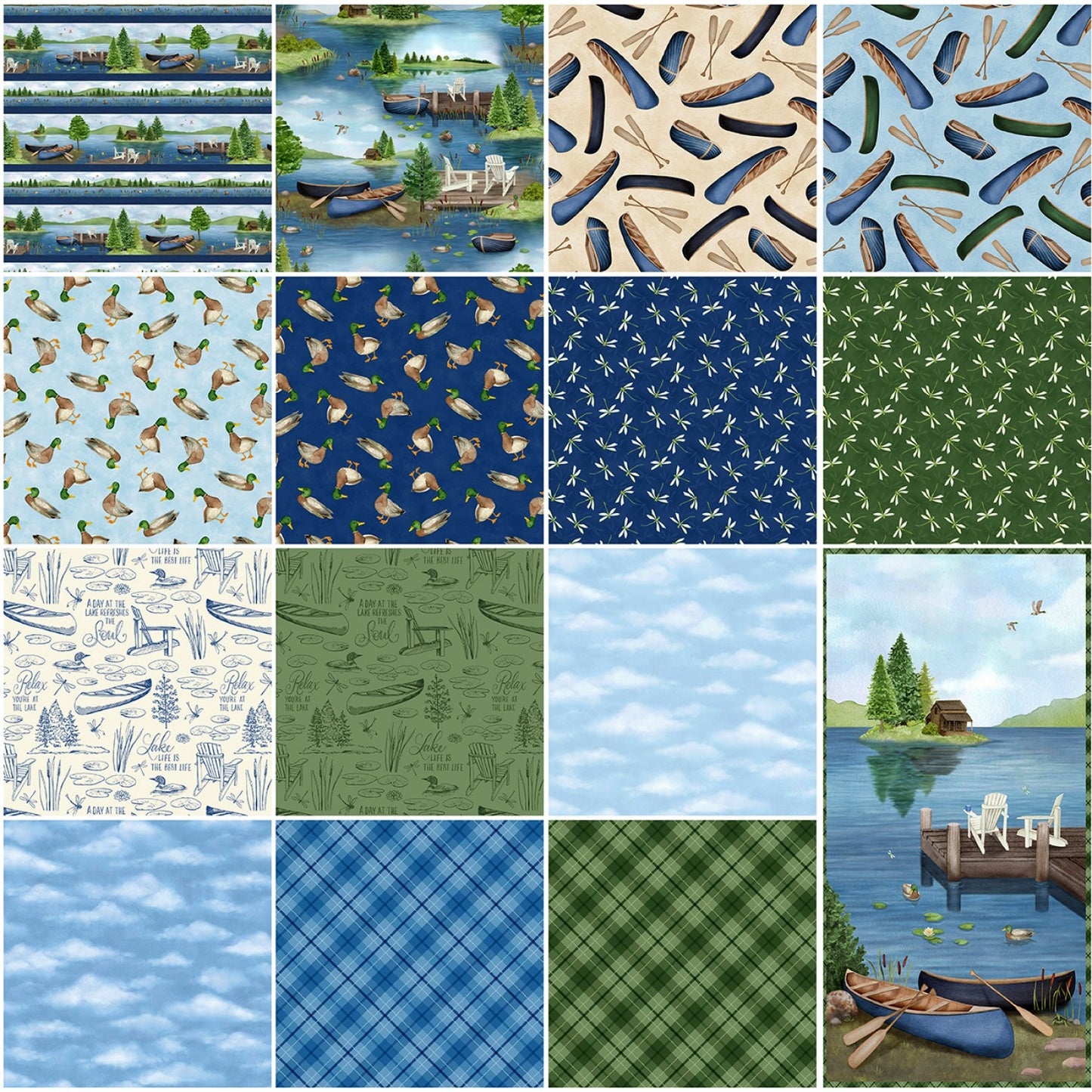 Wilmington Prints - 40 Karat Crystals - Lakefront