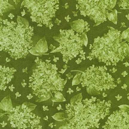 (5 yd) Robert Kaufman Flowerhouse Elizabeth Green Hydrangea FLH-19095-7